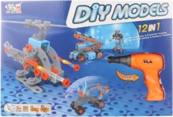 Skrutkovacia stavebnica s vŕtačkou – 282 dielikov