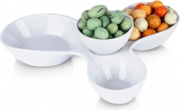 Keramická miska na pochutiny biela 26 × 22 × 6,5 cm