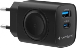 Gembird USB nabíjačka 20 W s USB‑C PD a USB‑A QC 3.0 – čierna