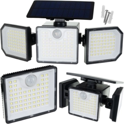 Solárne nástenné svetlo IZOXIS 167 LED 500 lm s diaľkovým ovládaním a senzorom pohybu