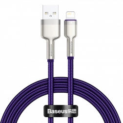 Baseus Cafule pletený USB–Lightning kábel 1 m, 2,4 A, fialový