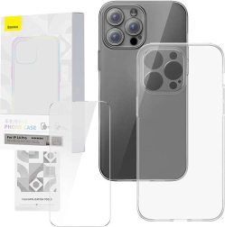 Priehľadný kryt a tvrdené sklo BASEUS Corning pre iPhone 14 Pro