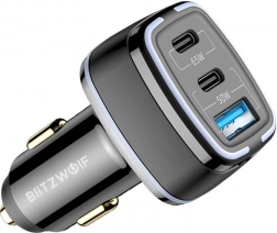 BlitzWolf nabíjačka do auta 115W 3 porty USB PD