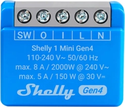 Shelly 1 Mini Gen4 riadiaca jednotka Zigbee a Matter