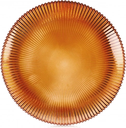 Sklenený dezertný tanier jantárový 21 cm