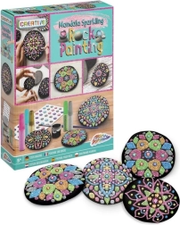 Maľovanie na kamienky GRAFIX – mandalové trblietavé zdobenie