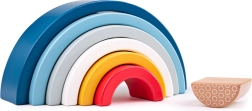 Bigjigs Baby drevená skladacia dúha – modrá