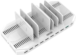 Stojan na nabíjanie s 10 portmi USB a QC3.0