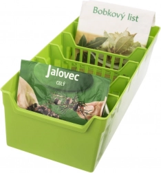 Zelený kuchynský organizér na korenie 30 × 13 × 8 cm