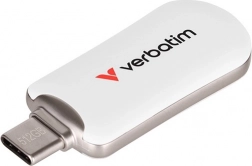 USB-C flash disk VERBATIM Plectra 128 GB 100 MB/s biely