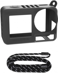 Silikónové puzdro s remienkom pre OSMO ACTION 5 PRO čierne