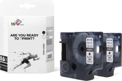 Páska TBTD-40913 pre DYMO, čierna na bielej, 9 mm, 2 ks