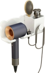 DA233A NÁSTENNÝ DRŽIAK FÉNU NA VLASY BIELY