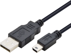 USB kábel - Mini USB čierny 1,8m