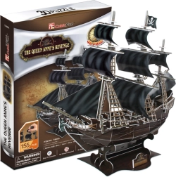 CubicFun 3D puzzle pirátska loď Queen Anne's Revenge – 180 dielikov