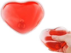 Opakovane použiteľný gélový hrejivý vankúšik na ruky v tvare srdca Malatec