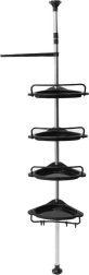 Teleskopická kúpeľňová polička čierna