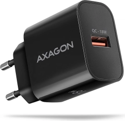 Axagon sieťová nabíjačka 18 W s rýchlym nabíjaním QC 3.0, 1× USB-A, čierna