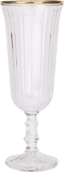 Pohár na šampanské 120 ml so zlatým lemom
