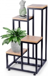 Kovový štvro úrovňový kvetinový stojan 69 cm