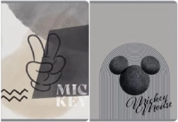 Zošit A5 80 listov štvorčekovaný Mickey Mix farieb
