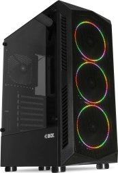 počítačová skrinka iBOX Lupus 27 s tvrdeným sklom a RGB ventilátormi