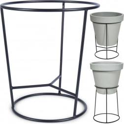 Kovový obojstranný stojan na kvetináč čierny 37 × 41 cm