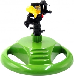 Záhradný rotačný zavlažovač na pulzujúcom podstavci - zelený