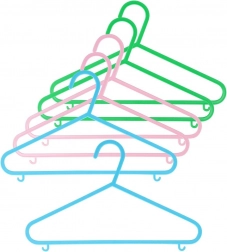 Detské vešiaky na oblečenie 29 × 17 cm, sada 6 ks