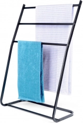 Stojanový kovový čierny držiak na uteráky Vilde