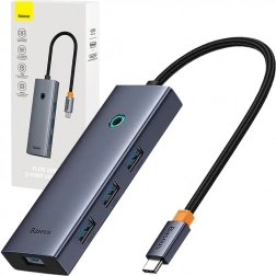 Rozbočovač USB‑C 5v1 BASEUS UltraJoy s HDMI 4K a 4× USB 3.0 sivý