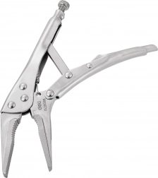 Dlhé kliešte s uzáverom Deli Tools strieborné