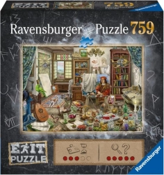 Puzzle Ravensburger Exit: Ateliér umelca 759 dielikov