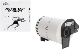 etikety tb print pre brother, čierna na bielej, 102 mm x 30,48 m (náhradná rola dk-22243)