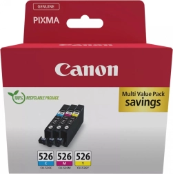 Multipack Canon CLI-526 azúrová/purpurová/žltá