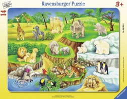 Puzzle 14 dielikov Návšteva v zoo
