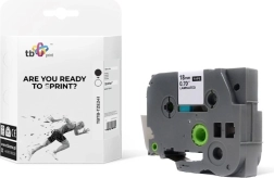 Páska pre štítkovače BROTHER, čierna tlač na bielom podklade 18 mm x 8 m