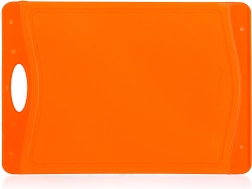 Krájacia doska protišmyková DUO, 37 × 25,5 cm, oranžová