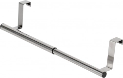 Nastaviteľný dverový vešiak z nehrdzavejúcej ocele 25–40 cm, strieborný