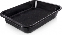 Smaltovaný hlboký obdĺžnikový plech na pečenie 41 × 32 × 6 cm