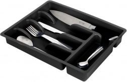 Čierny organizér do zásuvky na príbory 36 × 25,5 cm