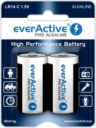 Alkalické batérie C (LR14) everActive, blister 2 ks