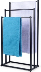 Stojanový kovový čierny vešiak na uteráky Vilde