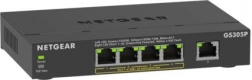 Netgear GS305P neRiadený 5‑portový gigabitový PoE+ switch (63 W) pre SOHO