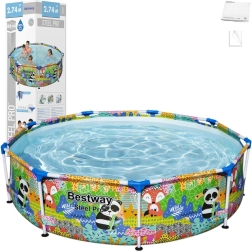 Farebný detský rámový bazén BESTWAY 274 × 66 cm