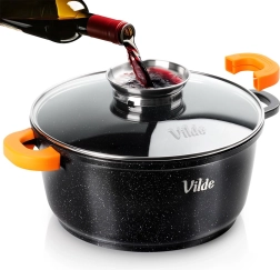 Granitový hrniec so sklenenou pokrievkou TERRUNA AROMA 24 cm, 4 l