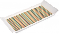 Obdĺžnikový servírovací tác 29,5 × 13 cm s farebnými pruhmi