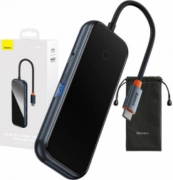 Baseus Hub USB-C na 4x USB 3.0 tmavo sivý
