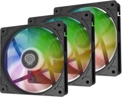 Sada 3 ventilátorov GENESIS Oxal 120 ARGB, čierne
