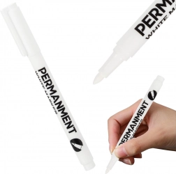 Permanentný biely popisovač na pneu, sklo a oceľ – vodoodolný, rýchloschnúci, 1 mm
